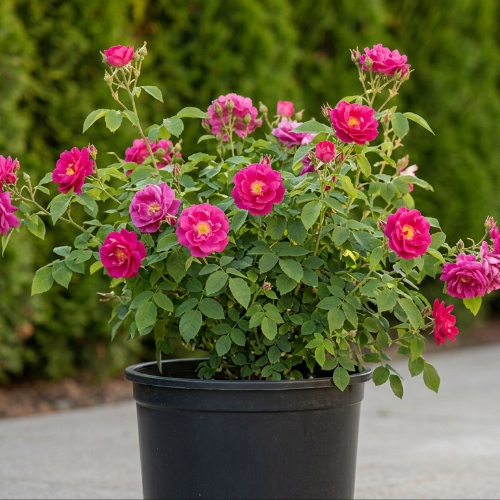 Роза старинная однократноцветущая Gallica Officinalis купить